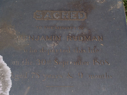 Grave of Benjamin Rudman
