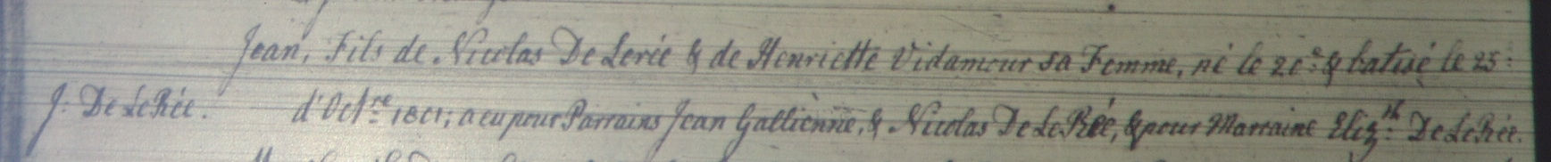 Birth of Jean De LeRee