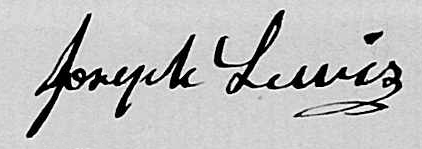 Signature of Joseph Lewis