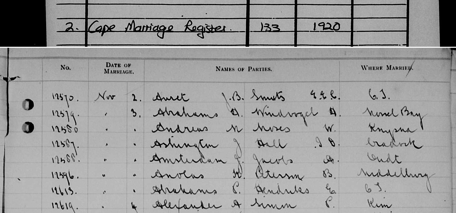 Marriage of Jack Ashington and Ivy Hall