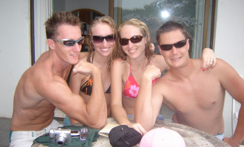 Jason Malyon, Cassandra Malyon, Melanie and Shaun van Rensburg