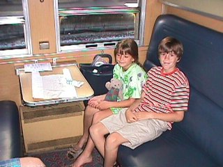 David and Sarah on the train